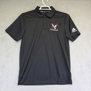 Eastern Washington Eagles Grind Polo Shirt Mens M Black Adidas NCAA Football NEW